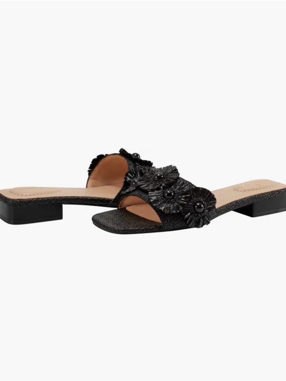 Bandolino Black Floral Marcell Flat